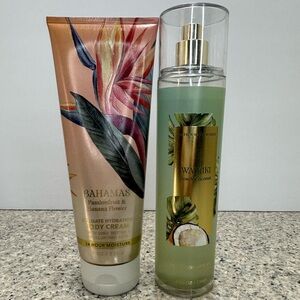 Bath and Body Works summer lotion and spray set